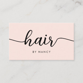 Tarjeta De Visita Guión de Salón de Belleza Tipografía Código Qr Ros