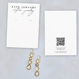 Tarjeta De Visita Guión de visualización del soporte de joyería blan