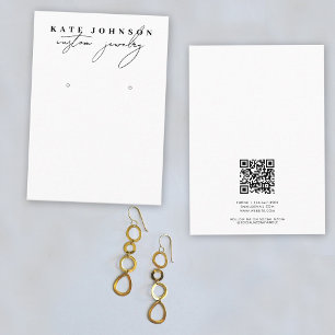 Tarjeta De Visita Guión de visualización del soporte de joyería blan