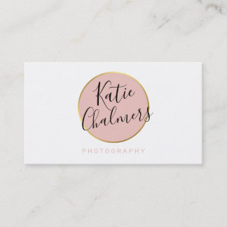 Tarjeta De Visita Guión ELEGANTE bonito de moda moderna color rosa d