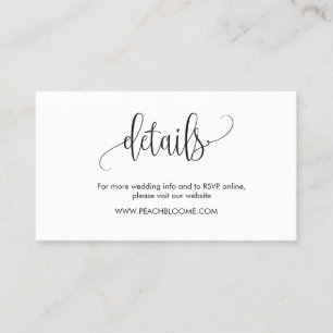 Tarjeta De Visita guión elegante de caligrafía,tipografía moderna y 