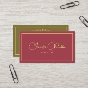 Tarjeta De Visita Guión elegante del profesional del texto de su Per