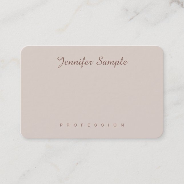 Tarjeta De Visita Guión elegante moderno simple profesional sencillo (Anverso)