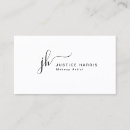 Tarjeta De Visita Guión elegante Monograma profesional moderno