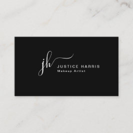 Tarjeta De Visita Guión elegante Monograma profesional moderno Busin