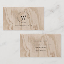 Guión elegante monogramado de madera rústica