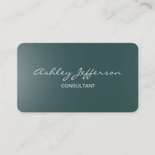 Tarjeta De Visita Guión elegante profesional Estilo Latín Gris Azul