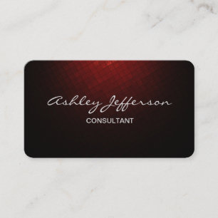 Tarjeta De Visita Guión elegante profesional Rojo marrón trendy