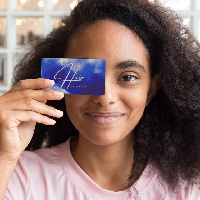 Tarjeta De Visita Guión estilo de la peineta azul (Subido por el creador)