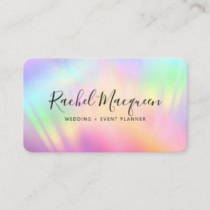 Tarjeta De Visita Guión iris holográfico irlandés de Unicornio