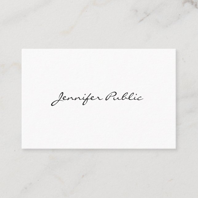 Tarjeta De Visita Guión manuscrito elegante estilo elegante estilo m (Anverso)