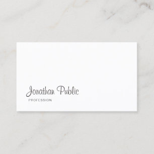 Tarjeta De Visita Guión manuscrito moderno estilo elegante de moda