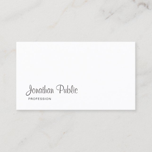 Tarjeta De Visita Guión manuscrito moderno estilo elegante de moda (Anverso)