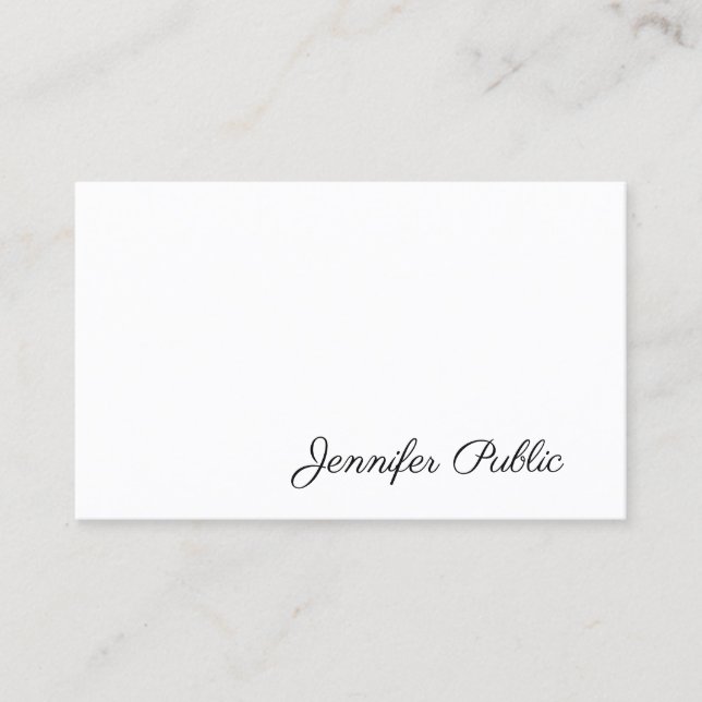 Tarjeta De Visita Guión manuscrito moderno sencillo y elegante (Anverso)