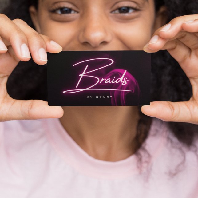 Tarjeta De Visita Guión manuscrito para neones y trenzas de humo de  (Subido por el creador)