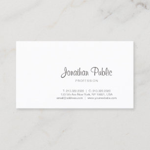 Tarjeta De Visita Guión manuscrito profesional moderno elegante