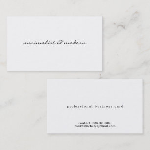 Tarjeta De Visita Guión minimalista blanco profesional moderno