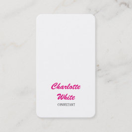 Tarjeta De Visita Guión Minimalista femenino creativo simple llanura