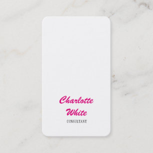 Tarjeta De Visita Guión Minimalista femenino creativo simple llanura