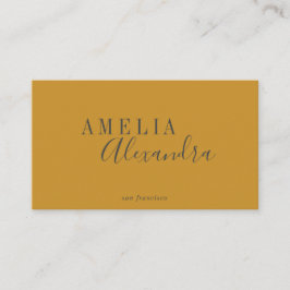 Tarjeta De Visita Guión minimalista moderno Boho Personalizado Gris 