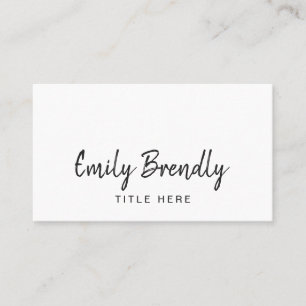 Tarjeta De Visita Guión moderno Elegante Minimalista