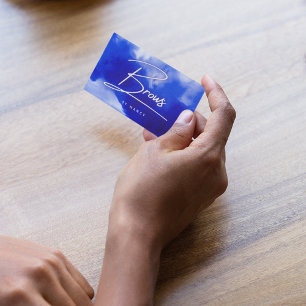 Tarjeta De Visita Guión para las brasas de neón azul