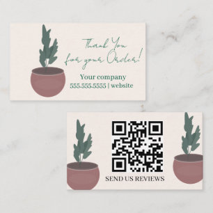Tarjeta De Visita Guión Planta Gracias