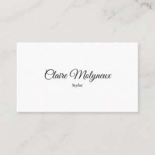 Tarjeta De Visita Guión profesional simple en blanco y negro