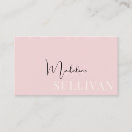 Tarjeta De Visita Guión rosa pálido