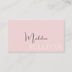Tarjeta De Visita Guión rosa pálido