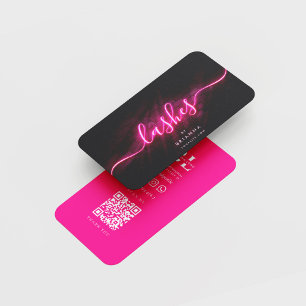 Tarjeta De Visita Guión rosado de las extensiones Eyelash