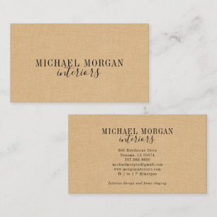 Tarjeta De Visita Guión simple de diseñador de interiores moderno de