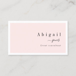 Tarjeta De Visita Guión simple rosa profesional de lujo moderno