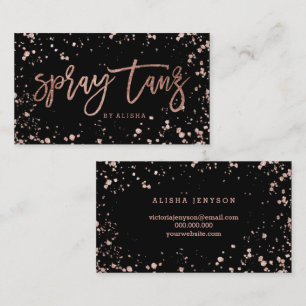 Tarjeta De Visita Guión tanz spray rosa oro confetti splatters