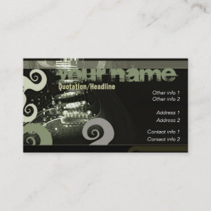 Tarjeta de visita GUITAR "CamoGreens"