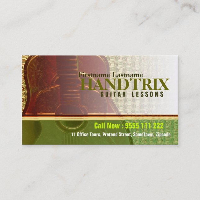 Tarjeta de visita GUITAR "Gold Forest" (Anverso)