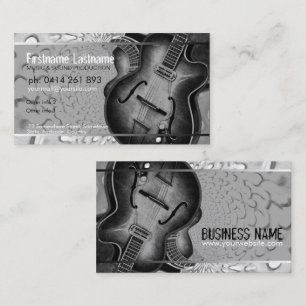 Tarjeta De Visita GUITAR Gray Black Music Business Card