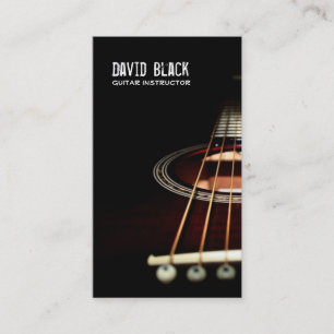 Tarjeta De Visita Guitar Instructor Music Business Card