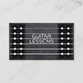 Tarjeta De Visita Guitar Lecciones de Música Instructor de Música Cl