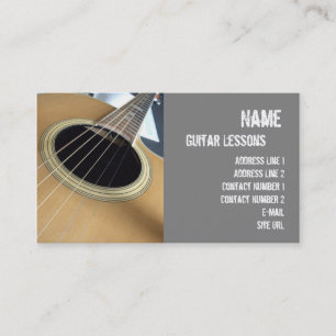 Tarjeta de visita Guitar Lessons