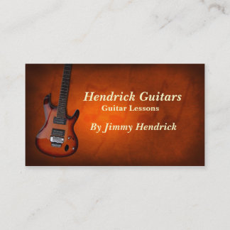 Tarjeta De Visita Guitar Lessons Guitar Sales