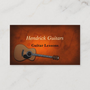 Tarjeta De Visita Guitar Lessons Guitar Sales