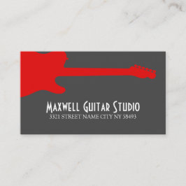 Tarjeta De Visita Guitar Lessons Instructor Music Studio Business
