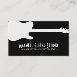 Tarjeta De Visita Guitar Lessons Instructor Music Studio Business
