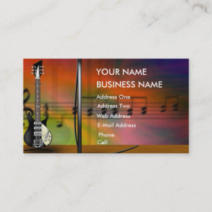 Tarjeta De Visita Guitar - Music Business Card