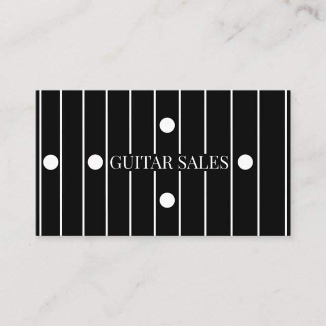 Tarjeta De Visita Guitar Sales Modern Ebony Fretboard Style Pro  (Anverso)