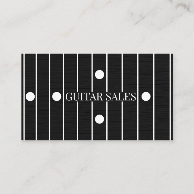 Tarjeta De Visita Guitar Sales Modern Rosewood Fretboard Style Pro (Anverso)