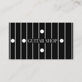 Tarjeta De Visita Guitar Shop Luthier Ebony Fretboard Graphic Design