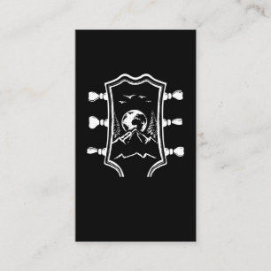 Tarjeta De Visita Guitarista de música de montaña de guitarrista