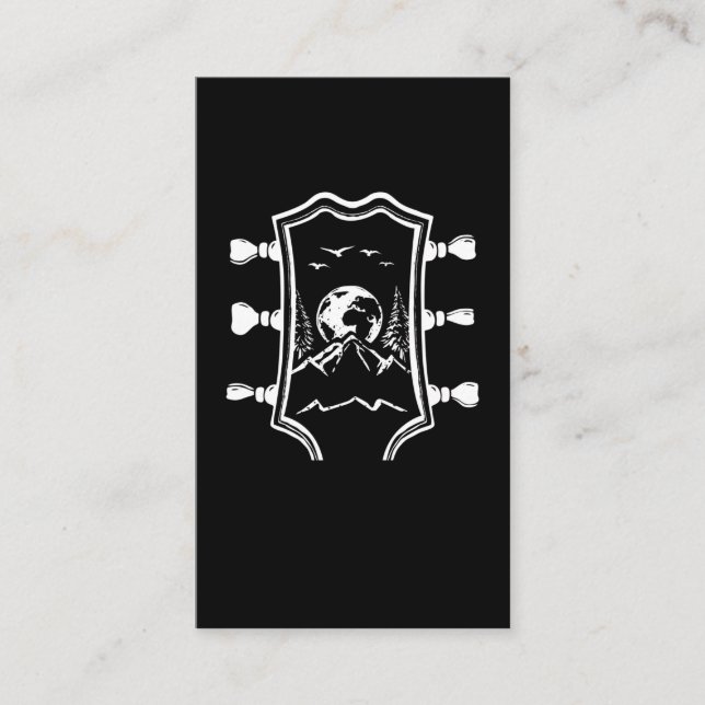 Tarjeta De Visita Guitarista de música de montaña de guitarrista (Anverso)